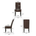 thumbnail image 6 of Noble House Monita Faux Leather Dining Chairs, Set of 6, Dark Brown, Espresso, 6 of 8