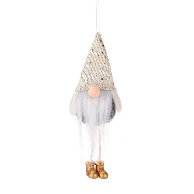 Adornos navideños, decoración navideña, muñeco de punto sin rostro, colgante, muñeco anciano