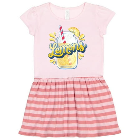 

Inktastic I Love Lemonade with Illustrated Mason Jar Gift Toddler Girl Dress
