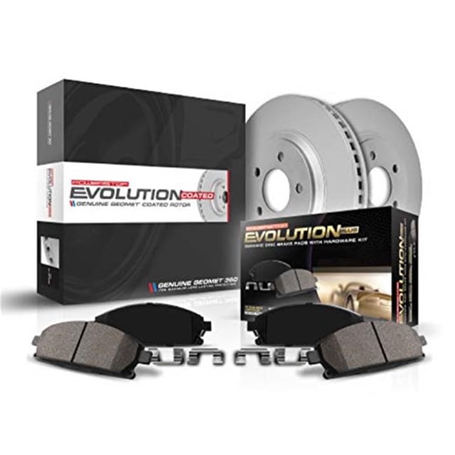 Powerstop CRK7941 Front Powder Coated Rotors & Z17 Ceramic Brake Pads Kit