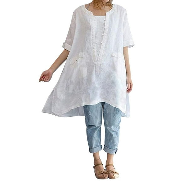 Womens Summer Outfits, Womens Tops, Trendy Women Shirts Casual Loose Fashion Top Blouse Stylish Daily Wear for Various Occasions