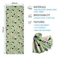 thumbnail image 2 of Green Cow Heart Pattern Hot Yoga Mat Towel Non Slip for Hot Yoga - Quick-Drying Yoga Mat Cover with 4 Corner Pockets with Travel Bag - Hot Yoga Towel Non Slip Grip Moisture Wicking Sweat 70"x26", 2 of 6