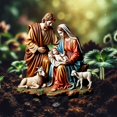 thumbnail image 4 of SLYNSHome Christmas Outdoor Nativity Stakes Decoration,Nativity Scene Statue Ground Insert 2024New Nativity Scene Birth Door Frame Xmas Decoration for Table,Bedrooms,Shops,Car or as Gifts, 4 of 5