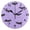 Black, variant on Bat Pattern Purple Wall Clock 10in Round Artistic Oil Painting Home Decor Desk Table Clock