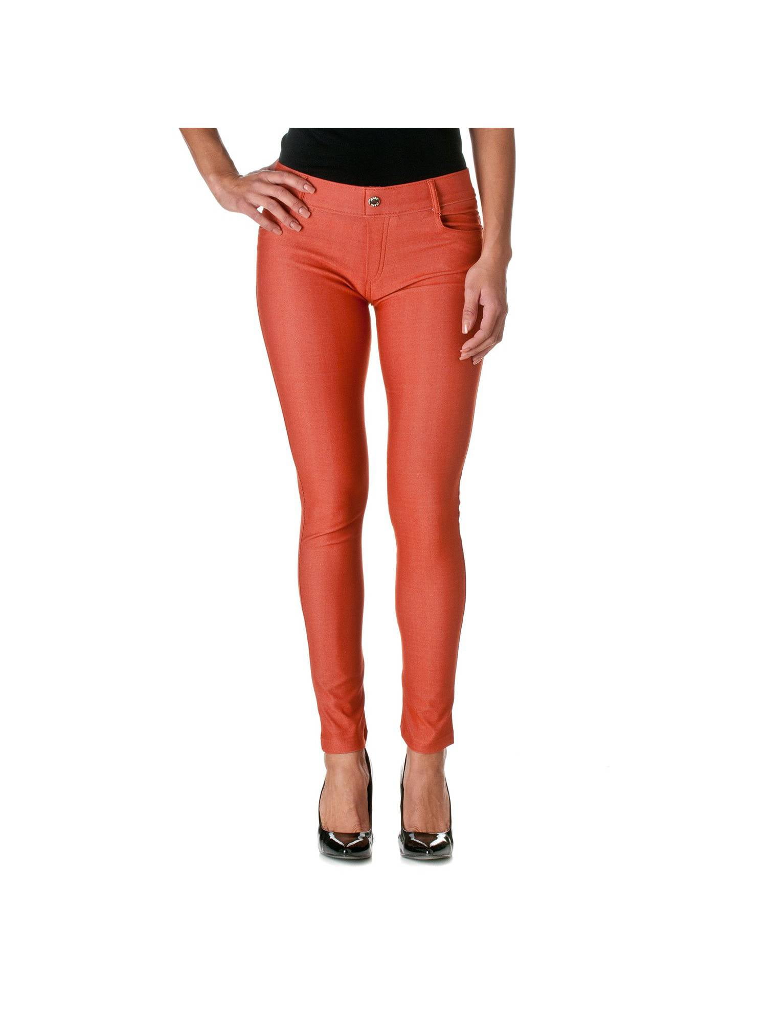 red jeggings womens