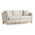 Mayview Upholstered Wood Base Sofa, Cream