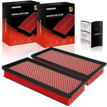 A-Premium 2-PC Pre-oiled Engine Air Filter Compatible with Chevrolet Camaro, Blazer, Astro, S10, S10 Blazer & GMC Jimmy, Safari & Isuzu Hombre & Oldsmobile Bravada & Pontiac Firebird
