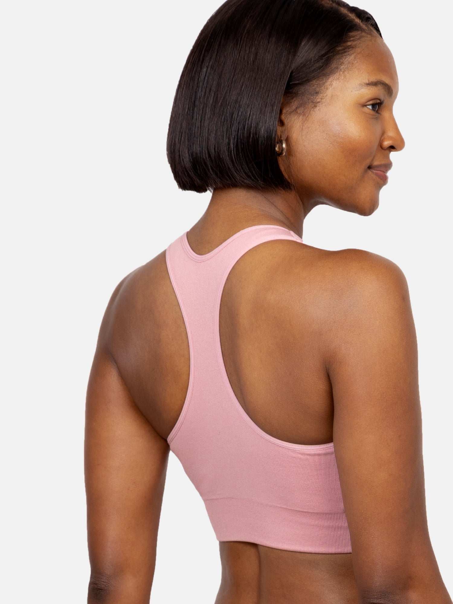 Fruit of the Loom Women's Seamless Racerback Longline Bra, 2-Pack, Sizes XS-4XL