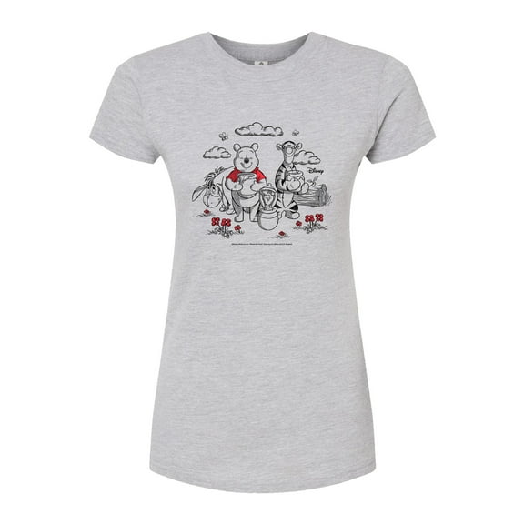 Disney - Winnie The Pooh Character Group Honey - Juniors Fitted Graphic T-Shirt