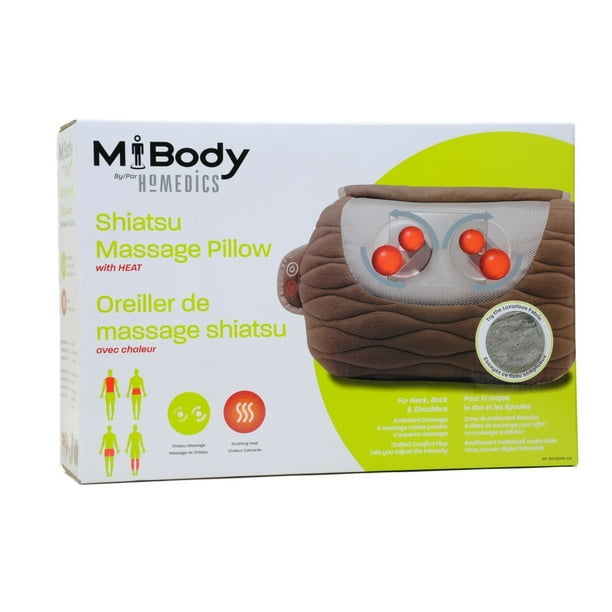 Homedics Shiatsu Massage Pillow with Heat SP30HSDMCA (Gray) Walmart