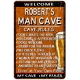thumbnail image 1 of ROBERT'S Man Cave Rules Rusty Sign Garage Decor 8 x 12 Matte Finish Metal 108120051340, 1 of 1