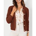 thumbnail image 4 of Cardigan de Punto para Mujer PRETTYGARDEN Caramelo Talle S, 4 of 6