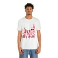 thumbnail image 4 of Love Stinks Let's Drink Valentine Day Unisex Jersey Short Sleeve T-Shirt, 4 of 4