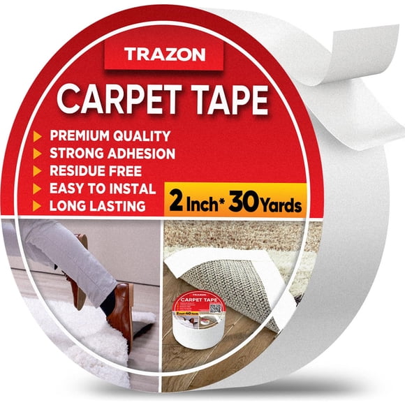 Cinta adhesiva para alfombras Trazon de doble cara, 5 cm x 27 m