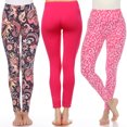 thumbnail image 1 of White Mark Leggings Imprimés Extensibles Doux pour Femmes Lot de 3, 1 of 2