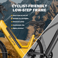 thumbnail image 4 of Qlife Cityone 2.0 EBikes for Adults,26" Electric Mountain Bike with 48V 10.4Ah Battery 500W,Max 28MPH Electric Bicycle,7-Speed with Fender & Rear Rack（Yellow）, 4 of 6