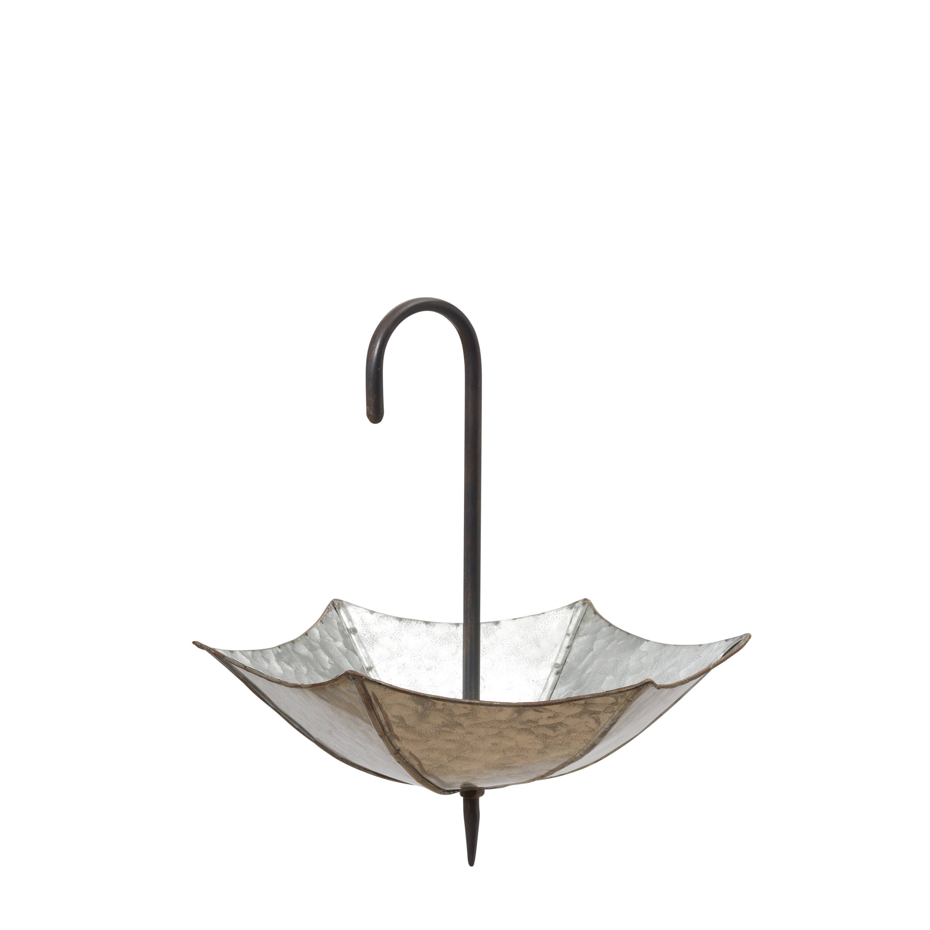 Gerson 24Inch Tall Hanging Galvanized Metal Umbrella Plant Holder