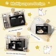 thumbnail image 6 of Infans Large Litter Box Enclosure Cat Wooden Storage Cabinet with 2 Doors Black, 6 of 7