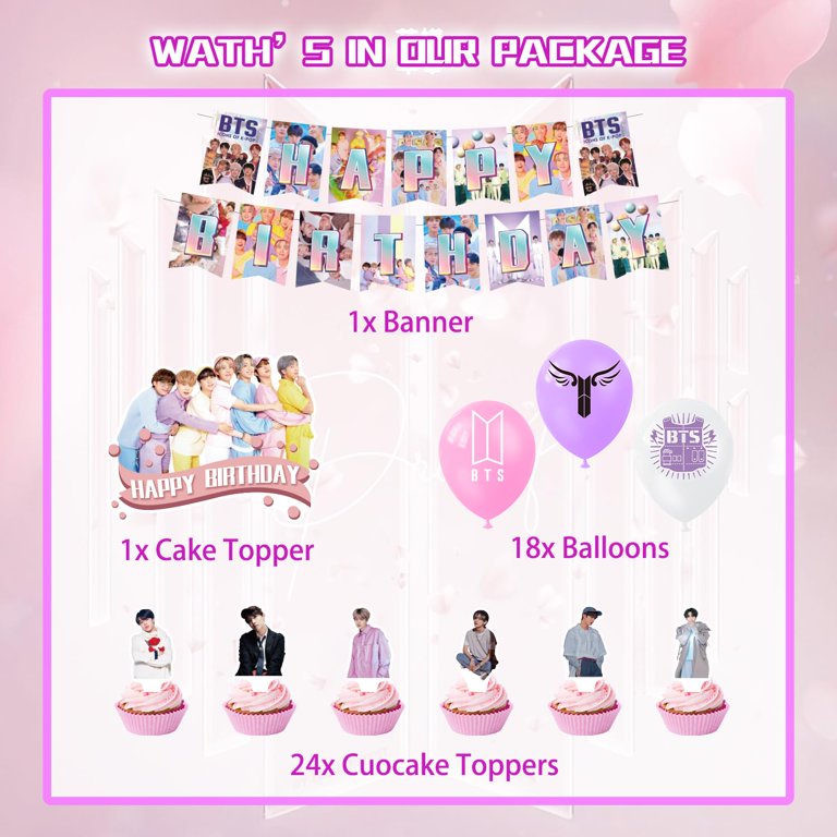 Verjaardagsfeest Set, Schattige Rode Panda Party Decoraties Cartoon Theme Party Set Inclusief Banner Ballonnen Cake Toppers En Cupcake Toppers Voor Verjaardag Ze