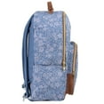 thumbnail image 6 of Jessica Simpson Women’s Vegan Leather Trim Laptop Backpack with Padded Mesh Shoulder Straps and Side Water Bottle Pockets for Commuting and Travel in Blue Floral, 6 of 8
