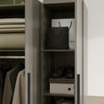 thumbnail image 7 of WIAWG 3-Door Large Wardrobe Armoire Closet with 3 Doors,Wardrobe Cabinet for Hanging Clothes for Bedroom,Brown, 7 of 7