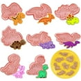 thumbnail image 1 of JM Cortador de Galletas de Dinosaurio, 8 Piezas Molde para Galletas de Pastelería, Molde para Galletas 3D, Molde para Galletas de Animales, Cortador de Galletas para Niños, para Galletas, Pastelería, Fondant, Decoración de Tartas JM, 1 of 5