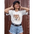 thumbnail image 2 of Beautiful Shiba Inu Dug T-Shirt Women -Image by Shutterstock, Female Large, 2 of 4