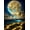 Moon Beach, variant on Moon Diamond Art Kits for Adults Beginners, DIY 5D Moonlight Beach Diamond Art Kits for Home Wall Decor 12 x 16 Inch