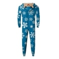 thumbnail image 4 of Pyjamas Assortis Flocon de Neige Bois de Renne Tenues Familiales Assorties, Pjs Assortis Amusants pour un Style Familial Cohésif (Bleu), 4 of 4