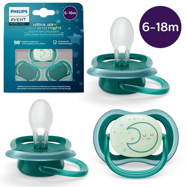 Philips Avent Ultra Air Day-Time/Night-Time Pacifier 6-18M, Deep