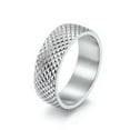 thumbnail image 5 of Stainless Steel Band Silver/Gold/Black Men's Women's 7MM Rhombus Ring Size 6-12, 5 of 8