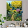 thumbnail image 4 of Vibrant Floral Landscape Path Canvas Print, Wall Decor for Living Room Bedroom Office Hallway Dining Room Home, 4 of 8