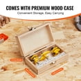 thumbnail image 2 of KFFKFF Router Bit Trio, 3-Piece, Durable Carbide Tips, 1/4 Inch Shank, Includes Wooden Storage Case, Ideal for Woodworkers of All Levels, Suitable for Wood, MDF, Particle Board, and Plywood, 2 of 9