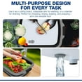 thumbnail image 5 of 2-Pack XL Collapsible BBQ Prep Tub with Built-In Cutting Board, Lid & Strainer – Marinate, Drain & Prep – Large Food-Safe Container – Perfect for Grilling, Smoking & Outdoor Cooking (Black), 5 of 6