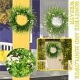 thumbnail image 1 of Hyknon Artificial Flowers Spring Leaf Wreath Plastic Artificial Plant Home Decoration Wreath Front Door Artificial Flowers for Home Office Decorations, 1 of 5