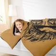 thumbnail image 3 of Manfei Wild Wolves Bedding Comforter Set,Jungle Wildlife Wolf Twin Comforter Sets,Black Orange Bedding Set For Boys,Super Cozy Room Decor Reversible,2pcs, 3 of 7