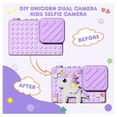 thumbnail image 2 of "Cámara Digital Niños Hd Juguete Foto Video 32gb Doble Lente Lab.G Morado ", 2 of 5