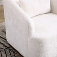 thumbnail image 5 of BISHE Swivel Accent Chair,Comfy Boucle Barrel Chair, 360 Degree Swivel Club Chair, Leisure Reading Arm Chair for Living Room, Nursery Bedroom (White), 5 of 8