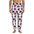 thumbnail image 2 of Sweatpants for Men - Tulips Flowers White Leaves Adjustable Elastic Band Mens Joggers With Pockets, Athletic Workout Gym Casual Track Pants for Men, 2 of 7