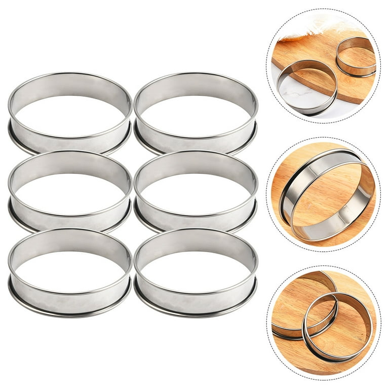 6Pcs baking tool Cake and Mousse Ring Cake baking molds Metal Cake