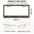 thumbnail image 2 of 2pcs Green Military Camouflage License Plate Frame for Car Accessories Rustproof License Plate Cover with Screws for US Vehicles 12x6 Inch（546） Home Decor, 2 of 7