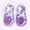 Purple, variant on AVRNLIQ Kids Girls Glitter PVC Closed Toe Jelly Sandals Purple Cute 3D Fruit Summer Water Shoes Back Strap,Size 5 T
