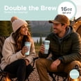 thumbnail image 7 of Copco Acadia Set of 2 Travel Mugs - 16oz Double Wall Insulated, Aqua/Gray, 7 of 7