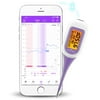 Easy@Home Smart Basal Thermometer, Large Screen and Backlit, FSA Eligible, Period Tracker with Premom (iOS & Android) EBT-300 Purple