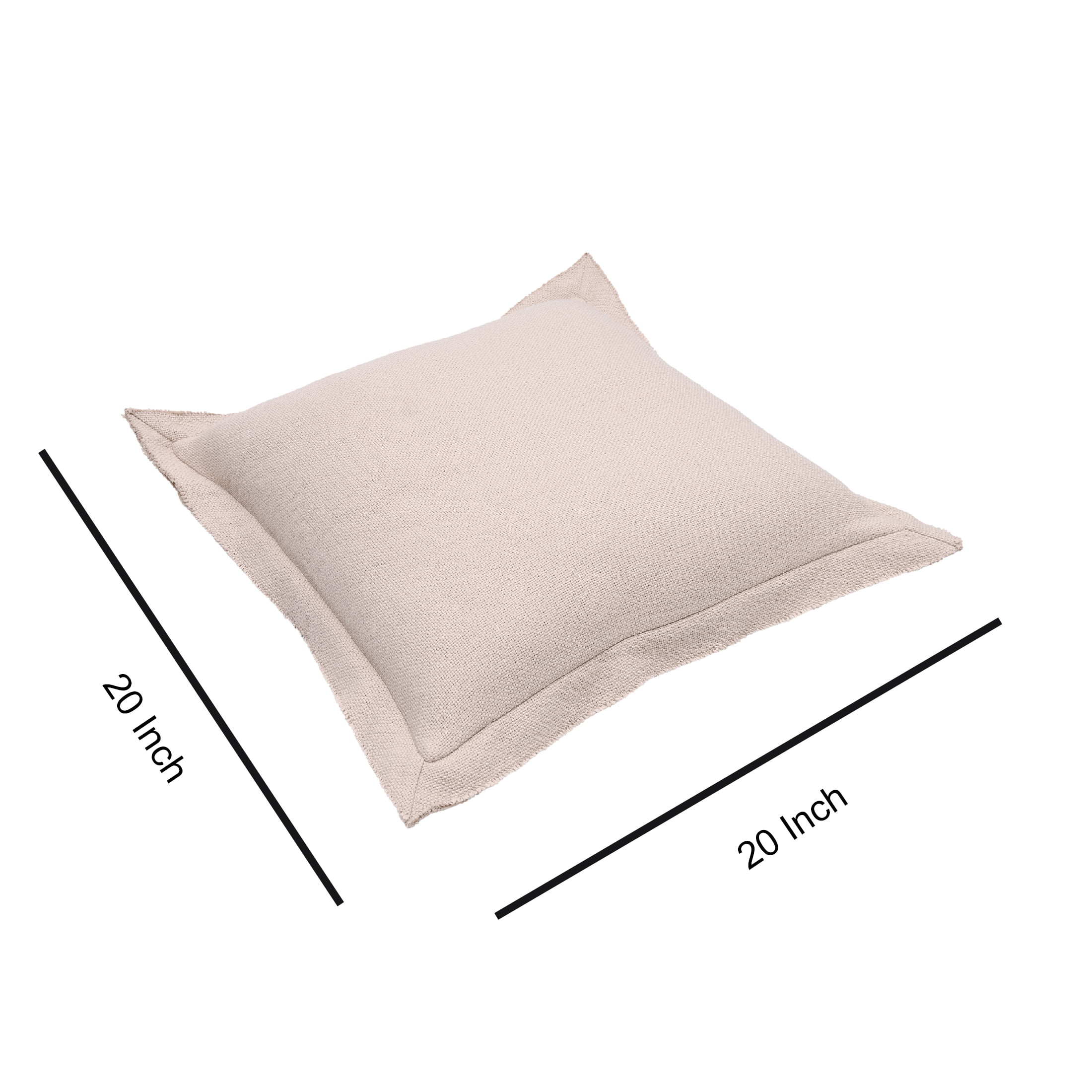 Better Homes & Gardens 24" x 24" Blake Bi-Flange Throw Pillow Cover, Latte Swirl
