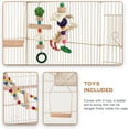 thumbnail image 3 of CL.HPAHKL 39-inch Bird Cage Roof Top Design, Metal Parakeet Cage with Pet Toy for Parakeet Lovebirds Ringneck Cockatiels Parrot Cage, Almond, 3 of 8