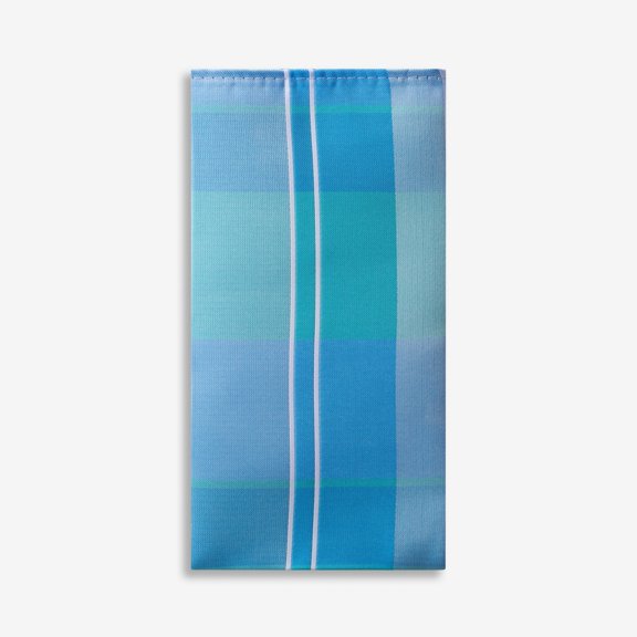 Aqua Plaid Pocket Square