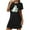 Black, variant on Xfvqtps Womens Nightgown Cute Chest Print Ghost Cropped Short Sleeve Crewneck Solid Color Fashion Comfortable Pajamas Pink
