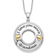 thumbnail image 6 of Sterling Silver GoldPlate Antique CZ I Love You More Grandma 18in Necklace and Pendant, 6 of 7