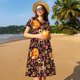 thumbnail image 4 of Easygdp Woodland Creatures Floral para Vestido Transpirable de Mujer, Vestido Suelto de Manga Corta con Pliegues y Bolsillos para el Verano, 4 of 6
